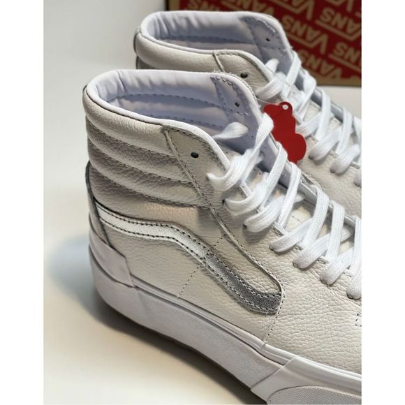 Vans Sneakers Sk8 Hi Stacked Platform Pop True White Metallic Women Size 5.5 New - Picture 10 of 12